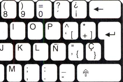 Detalle del teclado del IBM PC para Espaa